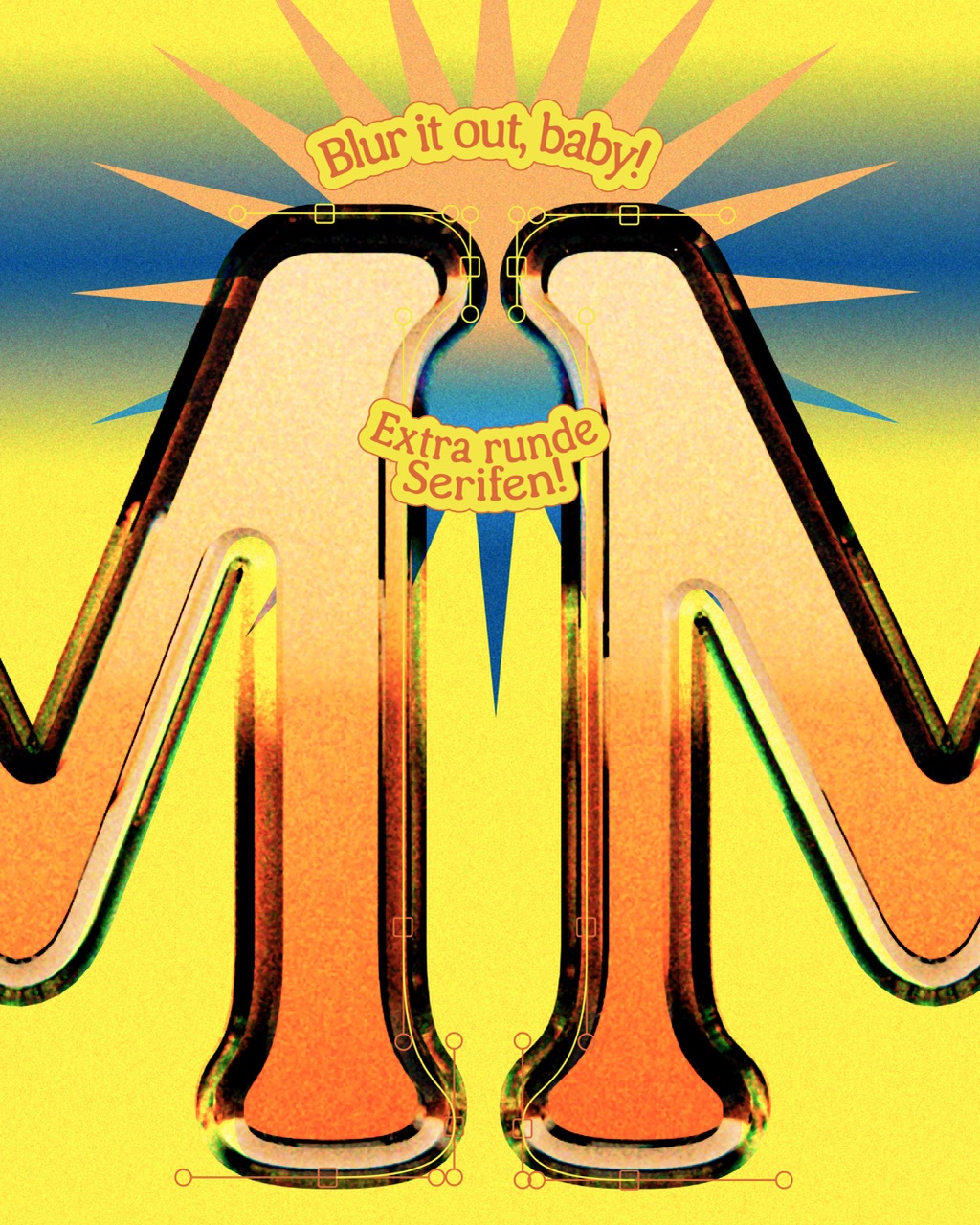 Mambo Sun - melting serifs